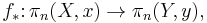 f_*\colon \pi_n(X,x) \to \pi_n(Y,y),