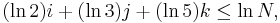 (\ln 2)i%2B(\ln 3)j%2B(\ln 5)k\le\ln N,