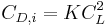 C_{D,i} = K C_L^2