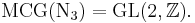 {\rm MCG(N_3)} = {\rm GL}(2, {\mathbb Z}). 