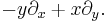  -y \partial_x %2B x \partial_y. 