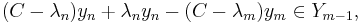 (C- \lambda_n) y_n %2B \lambda_n y_n - (C- \lambda_m) y_m \in Y_{m-1},