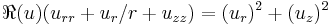 \displaystyle \Re(u)(u_{rr}%2Bu_r/r%2Bu_{zz}) = (u_r)^2%2B(u_z)^2