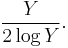 \frac{Y}{2\log Y}.