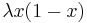 \lambda x(1-x)