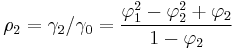 \rho_2 = \gamma_2 / \gamma_0 = \frac{\varphi_1^2 - \varphi_2^2 %2B \varphi_2}{1-\varphi_2}