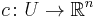 c \colon U \to \mathbb{R}^n\;