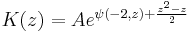K(z)=A e^{\psi(-2,z)%2B\frac{z^2-z}{2}}