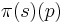 \pi (s)(p)