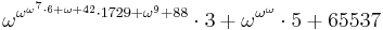 \omega^{\omega^{\omega^7\cdot6%2B\omega%2B42}\cdot1729%2B\omega^9%2B88}\cdot3%2B\omega^{\omega^\omega}\cdot5%2B65537