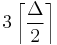 3 \left\lceil\frac\Delta2\right\rceil