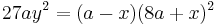 27ay^2 = (a-x)(8a%2Bx)^2