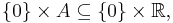 \{ 0 \} \times A \subseteq \{ 0 \} \times \mathbb{R},