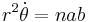 r^2\dot \theta = nab 