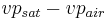 vp_{sat} - vp_{air}