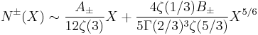 N^\pm(X)\sim\frac{A_\pm}{12\zeta(3)}X%2B\frac{4\zeta(1/3)B_\pm}{5\Gamma(2/3)^3\zeta(5/3)}X^{5/6}