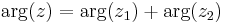 \arg(z) = \arg(z_1) %2B \arg(z_2)