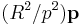 (R^2/p^2)\mathbf{p}