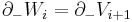 \partial_- W_i = \partial_- V_{i%2B1}