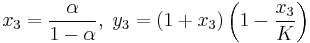 x_3 = \frac{\alpha}{1-\alpha},\; y_3 = (1 %2B x_3) \left(1 - \frac{x_3}{K}\right)