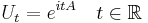  U_t = e^{i t A} \quad t \in \mathbb{R} 