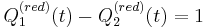 
Q_1^{(red)}(t) - Q_2^{(red)}(t) = 1 
