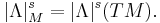 |\Lambda|^s_M = |\Lambda|^s(TM).