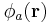 \phi_a(\mathbf{r})