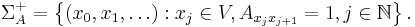 \Sigma_{A}^{%2B} = \left\{ (x_0,x_1,\ldots):
x_j \in V,  A_{x_{j}x_{j%2B1}}=1, j\in\mathbb{N} \right\}.