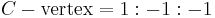 \ C-\text{vertex}= 1�: -1�: -1 