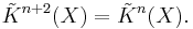 \tilde K^{n%2B2}(X)=\tilde K^n(X).