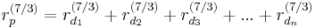 r_p^{(7/3)} = r_{d_1}^{(7/3)} %2B r_{d_2}^{(7/3)} %2B r_{d_3}^{(7/3)}  %2B...%2B r_{d_n}^{(7/3)} 