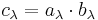 c_\lambda = a_\lambda \cdot b_\lambda