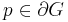 p \in \partial G