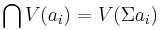 \bigcap V(a_i) = V (\Sigma a_i)