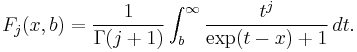 F_j(x,b) = \frac{1}{\Gamma(j%2B1)} \int_b^\infty \frac{t^j}{\exp(t-x) %2B 1}\,dt.