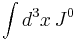 \int d^3x\, J^0