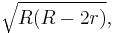 \sqrt{R(R-2r)},