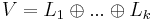 V = L_1 \oplus ... \oplus L_k