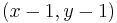 \textstyle(x-1,y-1)