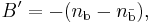 B^\prime=-(n_\mathrm{b}-n_\mathrm{\bar{b}}),