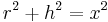 r^2%2Bh^2=x^2