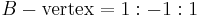 \ B-\text{vertex}= 1�: -1�: 1 