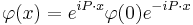 
\varphi(x)=e^{iP\cdot x}\varphi(0)e^{-iP\cdot x}
