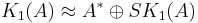 K_1(A) \approx A^* \oplus SK_1(A)