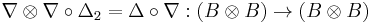  \nabla \otimes \nabla \circ \Delta_2 = \Delta \circ \nabla�: (B \otimes B) \to (B \otimes B)