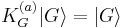 K_{G}^{(a)} {\left| G \right\rangle} ={\left| G \right\rangle} 