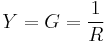 Y = G = \frac{1}{R}\,