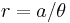 r = a/ \theta