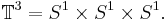 \mathbb{T}^3 = S^1 \times S^1 \times S^1.